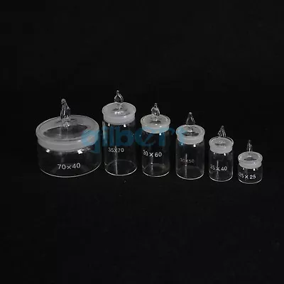 10mm To 70mm Diameter Lab Glass Weighting Bottle With Ground Glass Stopper • $5.51