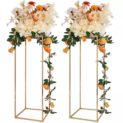 40 60 80 100CM Metal Geometric Flower Stand Pedestal Plinth Wedding Party Decor • £10.95