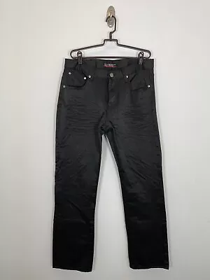 Vintage Y2K Old Skool Waxed Black Jeans 34 X 30 RAVE SKATE GOTH  • $29.99