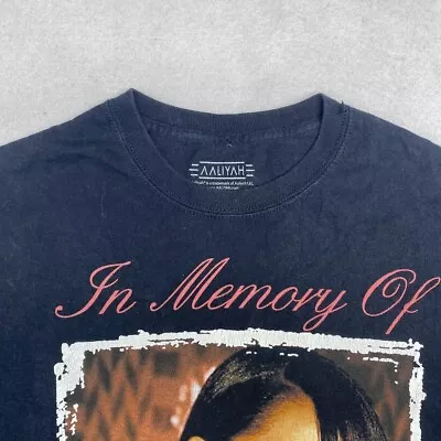 In Memory Of Aaliyah Graphic Tee Thrifted Vintage Style Size M • $17.50