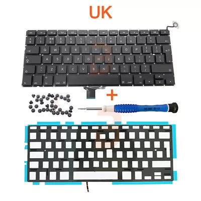 New For Macbook Pro 13  A1278 UK Keyboard With Backlight Screws 2009-2012 Years • $23