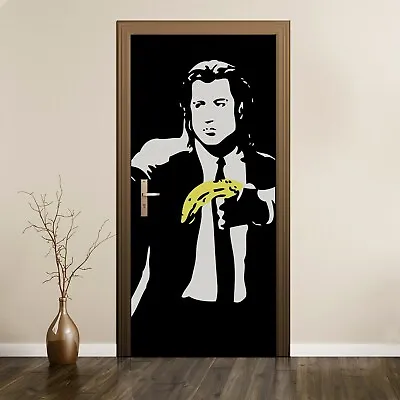£15 • Buy Door Wall Sticker Mural Home Decor Wrap Graffiti Pulp Fiction Banksy Picture