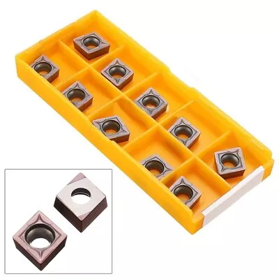 Maximize Tool Life With 10pcs CCMT09T308 VP15TF Carbide Inserts For CNC Lathe • £8.83