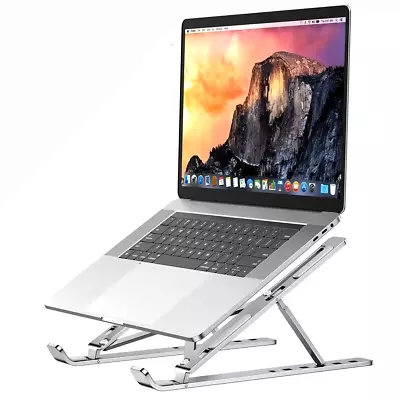 Portable Laptop Stand Aluminum Notebook Support Computer Bracket Macbook Air Pro • £8.99