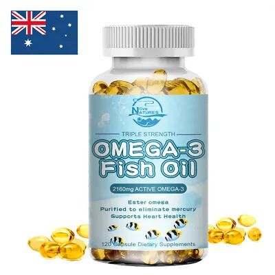 LN OMEGA 3 FISH OIL 3600mg EPA DHA Essential Fatty Acids Supplement 120Capsules • $22.28