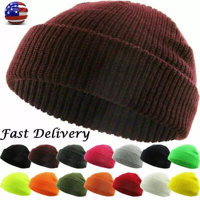 Men Trawler Beanie Knitted Fisherman's Hat Retro Vintage Ski Wooly Winter Hat • $11.99