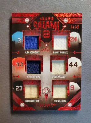 2022 Leaf In The Game Used Grand Salami 6 Williams Murray Rodriguez Jersey 3/35 • $39.99