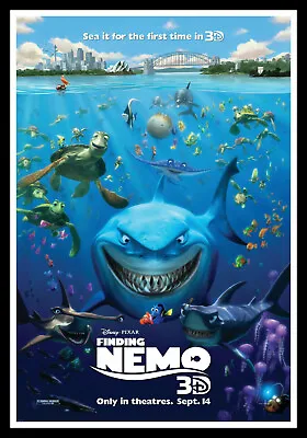 Finding Nemo 3D Movie Poster Print & Unframed Canvas Prints • $19.95