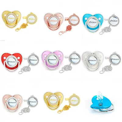 Dummy Baby Shower Gift Baby Pacifier Rhinestone Infant Nipple Silicone Bling • $3.14