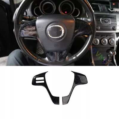 For Mazda 6 2009-2013 Black Inner Wood Grain Steering Wheel Moulding Cover Trim • $40.37