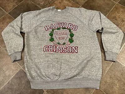 Vintage Harvard Sweatshirt Mens Extra Large Gray University Rush Tultex USA MADE • $28.65