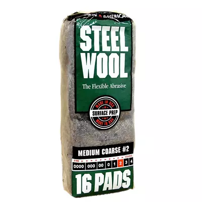 Homax - 33873161059 Steel Wool Medium Coarse Grade #2 16 Pads • $12.18