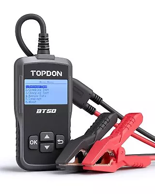 TOPDON BT50 Car Battery Tester Analyzer Cranking Charging Test 12V CCA100~2000 • $32.99