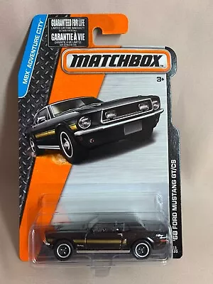 Matchbox MBX Adventure City 68 FORD MUSTANG GT/CS #15 Black 1:64 Mattel CFV89 • $7.95