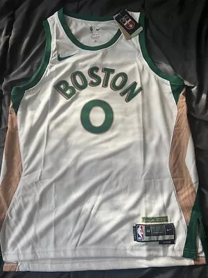 Nike Jason Tatum Boston Celtics Swingman White Jersey Mens Large Free Shipping! • $85