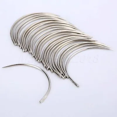 £2.50 • Buy 25/100pcs Household Hand Sewing Needles4 Size C Type Curved Mattress Repair Tool