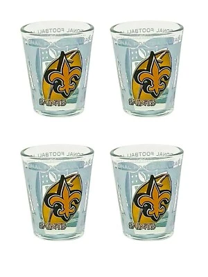 $24.95 • Buy New Orleans Saints NFL 2 Oz High-Def Shot Glasses Set 4 Pack