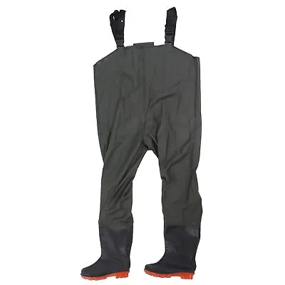 Hip Waterproof Men Wader Fishing Wading Pants With Bootfoot(Green Size 42) • $74.18