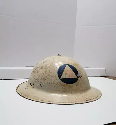 WWII Civil Defense ~ Auxiliary Police Helmet ~ Originally M-1917 Helmet • $69.95