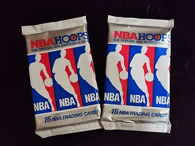 (2) 1990-91 Nba Hoops Series 1 Basketball Wax Packs From A Sealed Case (jordan) • $3.89