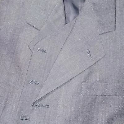 Federico Pucci Blazer Mens 42R Gray Suit Jacket & Vest Vintage Interview Career • $24.99