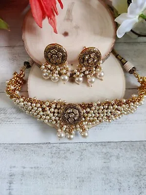 $28 • Buy Indian Imitation Jewelry, Indian Traditional Necklace Set, Indian Choker Set