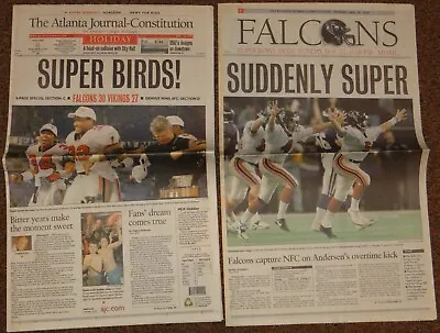 1999 NFC Championship Atlanta Falcons Defeat Minnesota Vikings Atlanta Newspaper • $35