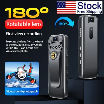 Mini Body Worn Camera Personal Security Safety Body Camera 1080p HD Recording • $18.38