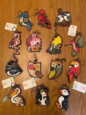 Chala Bird Key Fobs  14 Choices!  New:  Flamingo Group (florida) & Goldfinch!! • $18.50