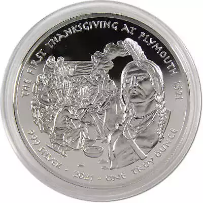 2021 Native American Oglala Sioux First Thanksgiving 1 Oz .999 Silver • $61.99