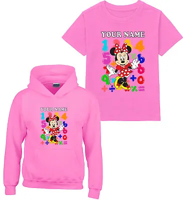 Personalised Book Day T-Shirt Maths Symbols Mickey School Kids Boys Girls Hoody • £8.49