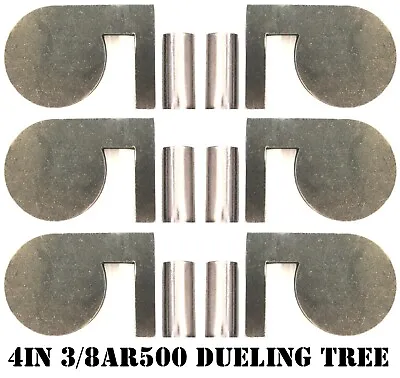 4 X 3/8  AR500 Steel Shooting Range Targets Dueling Trees Metal Paddles W/tubes • $79.99