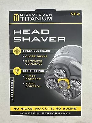 NEW SEALED Microtouch Titanium Rechargeable Men's Head Shaver Black SHIPS FREE • $50
