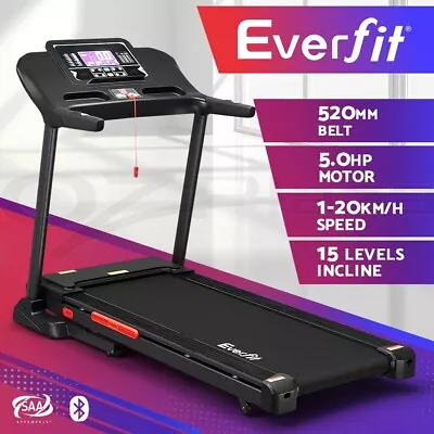 Everfit Treadmill Electric Auto Incline Home Gym Exercise Machine Fitness 52cm • $699.95