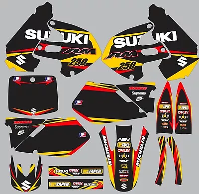 Decals For Suzuki RM250 RM 250 GRAPHICS 1999-2000 Red Yellow • $95