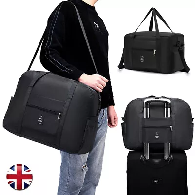 Large Hand Luggage Hand Luggage Bag For Airplane Foldable Travel Bag 40x20x25 Cm • £10.90