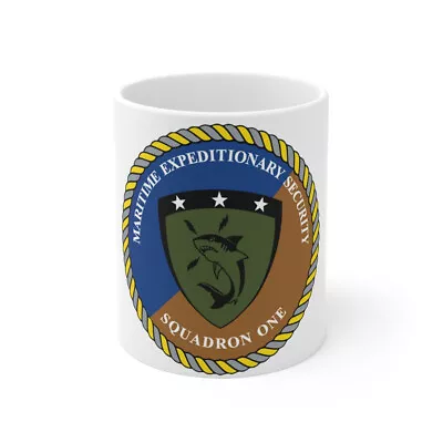 Maritime Expeditionary Security Sq One (U.S. Navy) White Coffee Cup 11oz • $9.99