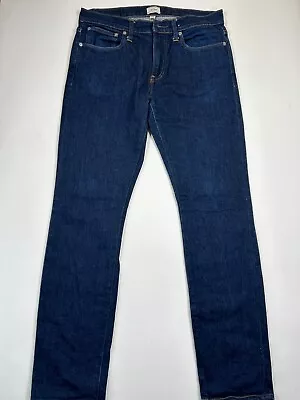 J Crew Jeans Mens 32x32 Blue Indigo Kurabo 484 Japanese Denim Slim Pants Stretch • $34.99