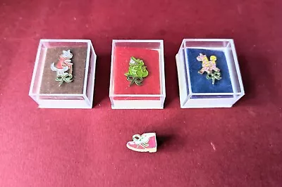 4 X Vintage Macmillan Charity Relief Enamel Pin Badges ~ Never Worn  • £4.50