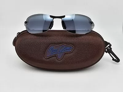 Maui Jim MJ-405-02 Makaha Black Frame Polarized Grey Lens Rimless Sunglasses • $85.99