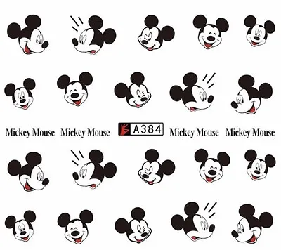 Mickey Mouse And Minnie Mouse Nail Art (water Decals)  Mickey Mouse Nail Wraps! • $2.99