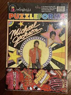 Vintage Mint Michael Jackson Puzzleform 30 Piece Puzzle Colorforms Costume Rare • $8.98