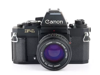 [EXCELLENT] Canon New F-1 AE Finder + New FD 50mm F1.4 MF SLR Film Camera • £360