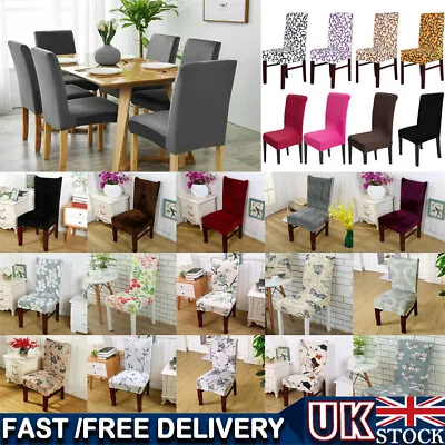 £2.99 • Buy Velvet Dining Chair Seats Covers Slip Stretch Wedding Banquet Party Removable UK