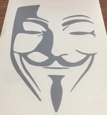 $22.99 • Buy V For Vendetta / Guy Fawkes Mask Choose Size Vinyl Decal/sticker