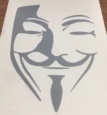 V For Vendetta / Guy Fawkes Mask Choose Size Vinyl Decal/sticker • $6.50