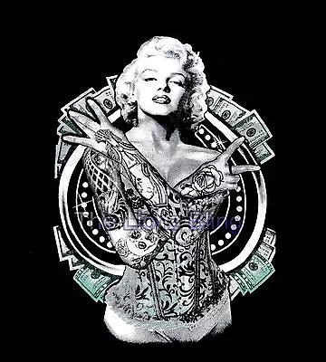 Urban Hip Hop Marilyn Monroe Vegas Style Gangster T-Shirt Black M L XL 2XL • $13.95