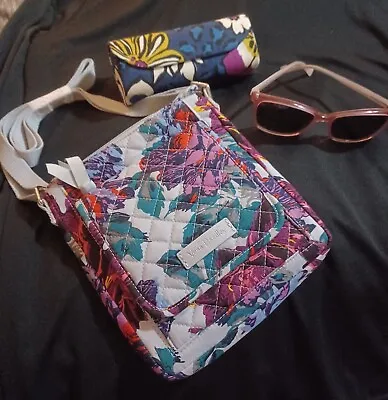 VERA BRADLEY RFID Mini Hipster Neon Blooms -NWT + Sunglasses Hummingbird Park  • $29.99