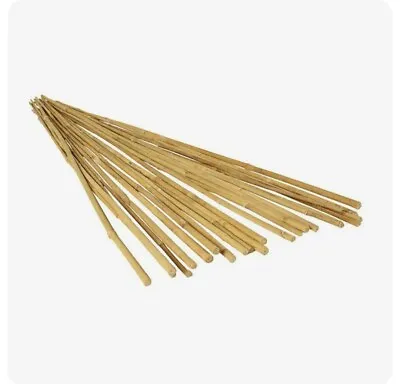  25 Pack Bamboo Plant Stakes 4 Foot Garden Wooden Sticks Hydrofarm Natural • $25.50