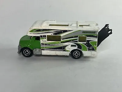 2008 Matchbox Motor Home Green & White 1:64 Diecast 3  Camper W/ Stripes - Ex • $13.99